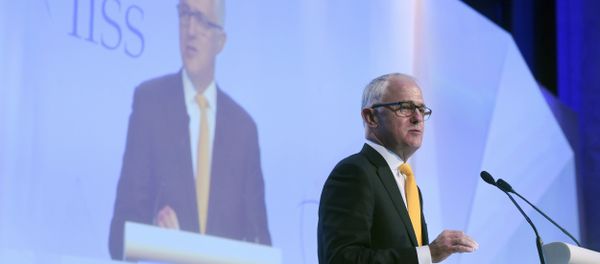 Australia's Prime Minister Malcolm Turnbull delivers the keynote address at the 16th International Institute for Strategic Studies Shangri-la Dialogue, or IISS, Asia Security Summit on Friday, June 2, 2017 in Singapore. - Sputnik International