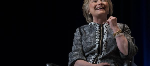 Former Secretary of State Hillary Clinton laughs while speaking during the Book Expo event in New York Thursday, June 1, 2017. - Sputnik International
