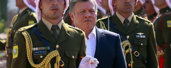 Jordan’s King Abdullah II, second left, reviews an honor guard during a celebrations marking the centennial of the Arab Revolt against the region’s ruling Ottoman Turks, in Jordan’s Red Sea port of Aqaba, Saturday, Jan. 23, 2016. Jordan’s King Abdullah II, second left, reviews an honor guard during a celebrations marking the centennial of the Arab Revolt against the region’s ruling Ottoman Turks, in Jordan’s Red Sea port of Aqaba, Saturday, Jan. 23, 2016. - Sputnik International