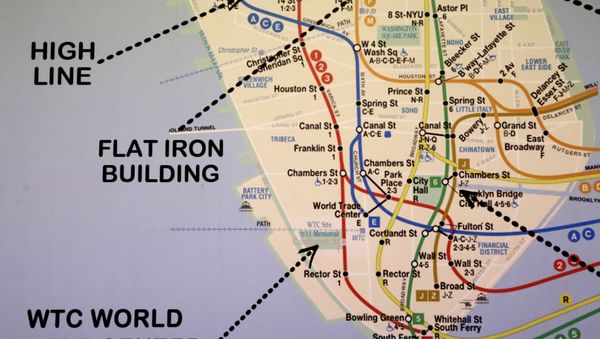 A New York City subway map of lower Manhattan - Sputnik International