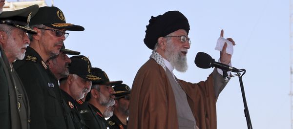 In this picture released by official website of the office of the Iranian supreme leader on Wednesday, May 10, 2017, Supreme Leader Ayatollah Ali Khamenei speaks during a graduation ceremony of a group of the Revolutionary Guard cadets in Tehran, Iran. In this picture released by official website of the office of the Iranian supreme leader on Wednesday, May 10, 2017, Supreme Leader Ayatollah Ali Khamenei speaks during a graduation ceremony of a group of the Revolutionary Guard cadets in Tehran, Iran. - Sputnik International