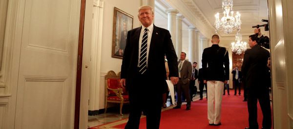 U.S. President Donald Trump arrives at the Infrastructure Summit with Governors and Mayors at the White House in Washington, U.S., June 8, 2017 - Sputnik International