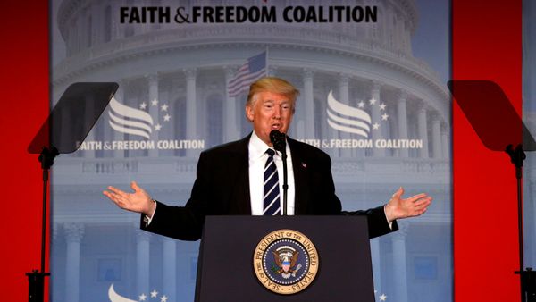 U.S. President Donald Trump addresses the Faith and Freedom Coalition’s Road to Majority conference in Washington, U.S., June 8, 2017 U.S. President Donald Trump addresses the Faith and Freedom Coalition’s Road to Majority conference in Washington, U.S., June 8, 2017 - Sputnik International