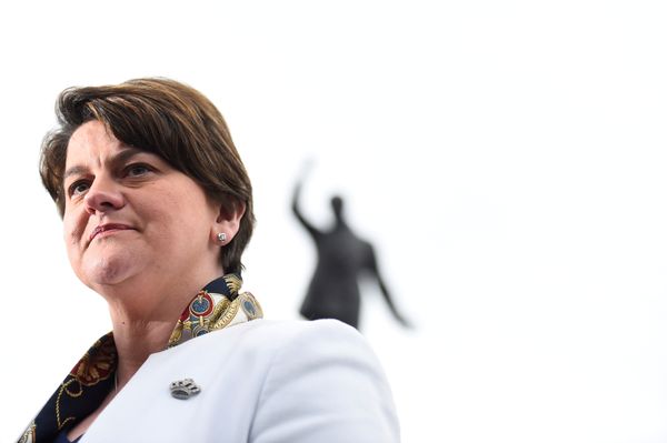 Leader of the Democratic Unionist Party (DUP) Arlene Foster speaks to media outside Stormont Parliament buildings in Belfast, Northern Ireland March 6, 2017. Leader of the Democratic Unionist Party (DUP) Arlene Foster speaks to media outside Stormont Parliament buildings in Belfast, Northern Ireland March 6, 2017. - Sputnik International