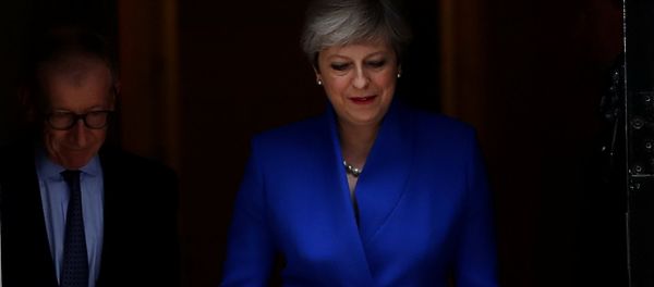 Britain's Primer Minister Theresa May leaves Downing Street on her way to Buckingham Palace after Britain's election in London, Britain - Sputnik International