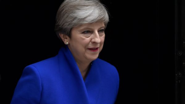 Britain's Primer Minister Theresa May leaves Downing Street on her way to Buckingham Palace after Britain's election in London, Britain June 9, 2017. Britain's Primer Minister Theresa May leaves Downing Street on her way to Buckingham Palace after Britain's election in London, Britain June 9, 2017. - Sputnik International