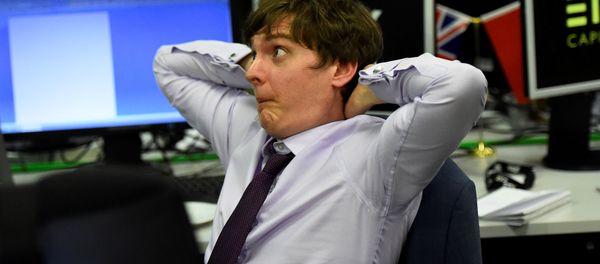 An ETX Capital trader reacts as he watches the results for Britain's election in London, June 8, 2017. An ETX Capital trader reacts as he watches the results for Britain's election in London, June 8, 2017. - Sputnik International