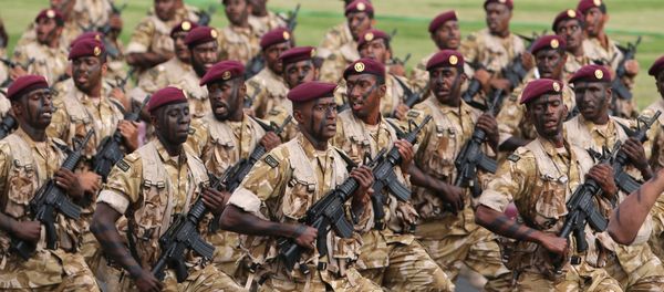 Qatari army forces take part in a military parade during the Gulf emirate's National Day celebrations in Doha. (File) Qatari army forces take part in a military parade during the Gulf emirate's National Day celebrations in Doha. (File) - Sputnik International
