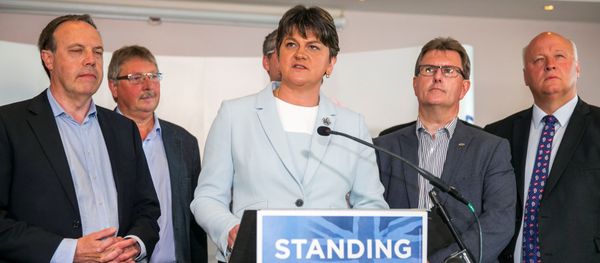 Leader of the Democratic Unionist Party (DUP) Arlene Foster addresses journalists in Belfast, Northern Ireland, June 9, 2017 Leader of the Democratic Unionist Party (DUP) Arlene Foster addresses journalists in Belfast, Northern Ireland, June 9, 2017 - Sputnik International