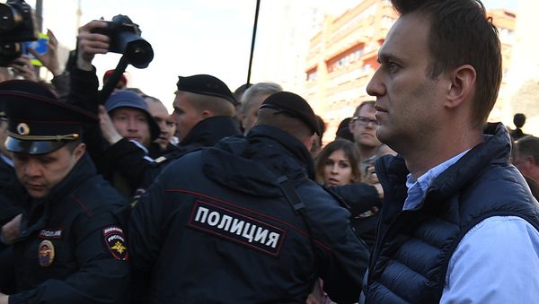Alexei Navalny at the rally on Academician Sakharov Prospekt in Moscow (File) Alexei Navalny at the rally on Academician Sakharov Prospekt in Moscow (File) - Sputnik International