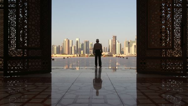 A man stands at Imam Muhammad ibn Abd al-Wahhab Mosque in Doha, Qatar, June 9, 2017 - Sputnik International
