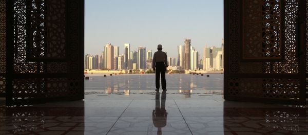 A man stands at Imam Muhammad ibn Abd al-Wahhab Mosque in Doha, Qatar, June 9, 2017 A man stands at Imam Muhammad ibn Abd al-Wahhab Mosque in Doha, Qatar, June 9, 2017 - Sputnik International