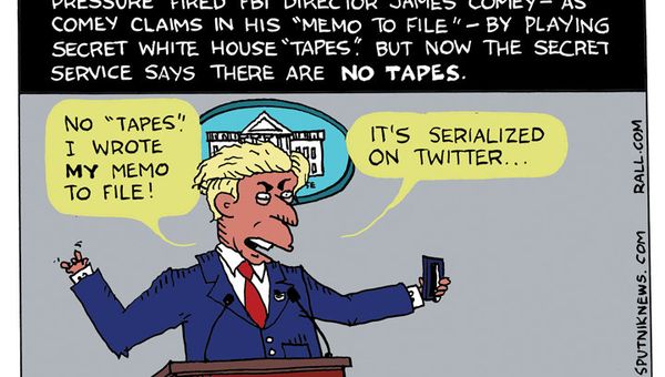 Secret Service Trump Tapes Cartoon - Sputnik International