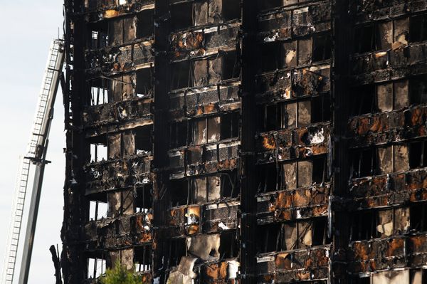 Damage is seen to a tower block which was destroyed in a fire disaster, in north Kensington, West London, Britain June 15, 2017. Damage is seen to a tower block which was destroyed in a fire disaster, in north Kensington, West London, Britain June 15, 2017. - Sputnik International