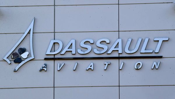 The logo of French aerospace company Dassault Aviation is pictured in Surensnes, outside Paris. (File) The logo of French aerospace company Dassault Aviation is pictured in Surensnes, outside Paris. (File) - Sputnik International
