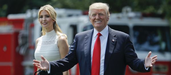 President Donald Trump gestures as he walks with his daughter Ivanka Trump across the South Lawn of the White House in Washington President Donald Trump gestures as he walks with his daughter Ivanka Trump across the South Lawn of the White House in Washington - Sputnik International