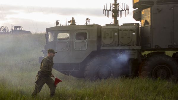 S-300 Favorite surface-to-air missile systems during a bilateral drill of air defense and aviation forces of the Western Military District S-300 Favorite surface-to-air missile systems during a bilateral drill of air defense and aviation forces of the Western Military District - Sputnik International