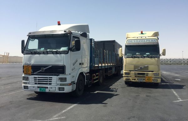 Trucks are seen at the Abu Samra border crossing with Saudi Arabia, in Qatar Trucks are seen at the Abu Samra border crossing with Saudi Arabia, in Qatar - Sputnik International