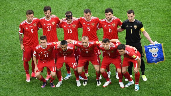 Russia team group before the match Russia v New Zealand - FIFA Confederations Cup Russia 2017 - Group A at the Saint Petersburg Stadium, Russia Russia team group before the match Russia v New Zealand - FIFA Confederations Cup Russia 2017 - Group A at the Saint Petersburg Stadium, Russia - Sputnik International