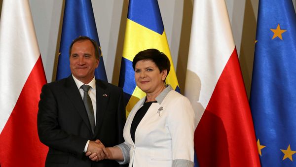 Poland's Prime Minister Beata Szydlo meets Sweden's Prime Minister Stefan Lofven in Warsaw, Poland June 20, 2017 Poland's Prime Minister Beata Szydlo meets Sweden's Prime Minister Stefan Lofven in Warsaw, Poland June 20, 2017 - Sputnik International