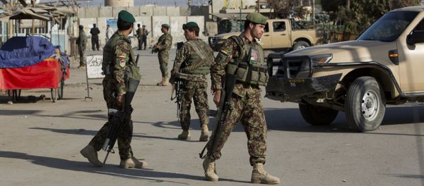 (File) Afghanistan's National Army soldiers guard, blocking the main road to the Bagram Airfield's main gate in Bagram, north of Kabul, Afghanistan, Saturday, Nov. 12, 2016 (File) Afghanistan's National Army soldiers guard, blocking the main road to the Bagram Airfield's main gate in Bagram, north of Kabul, Afghanistan, Saturday, Nov. 12, 2016 - Sputnik International