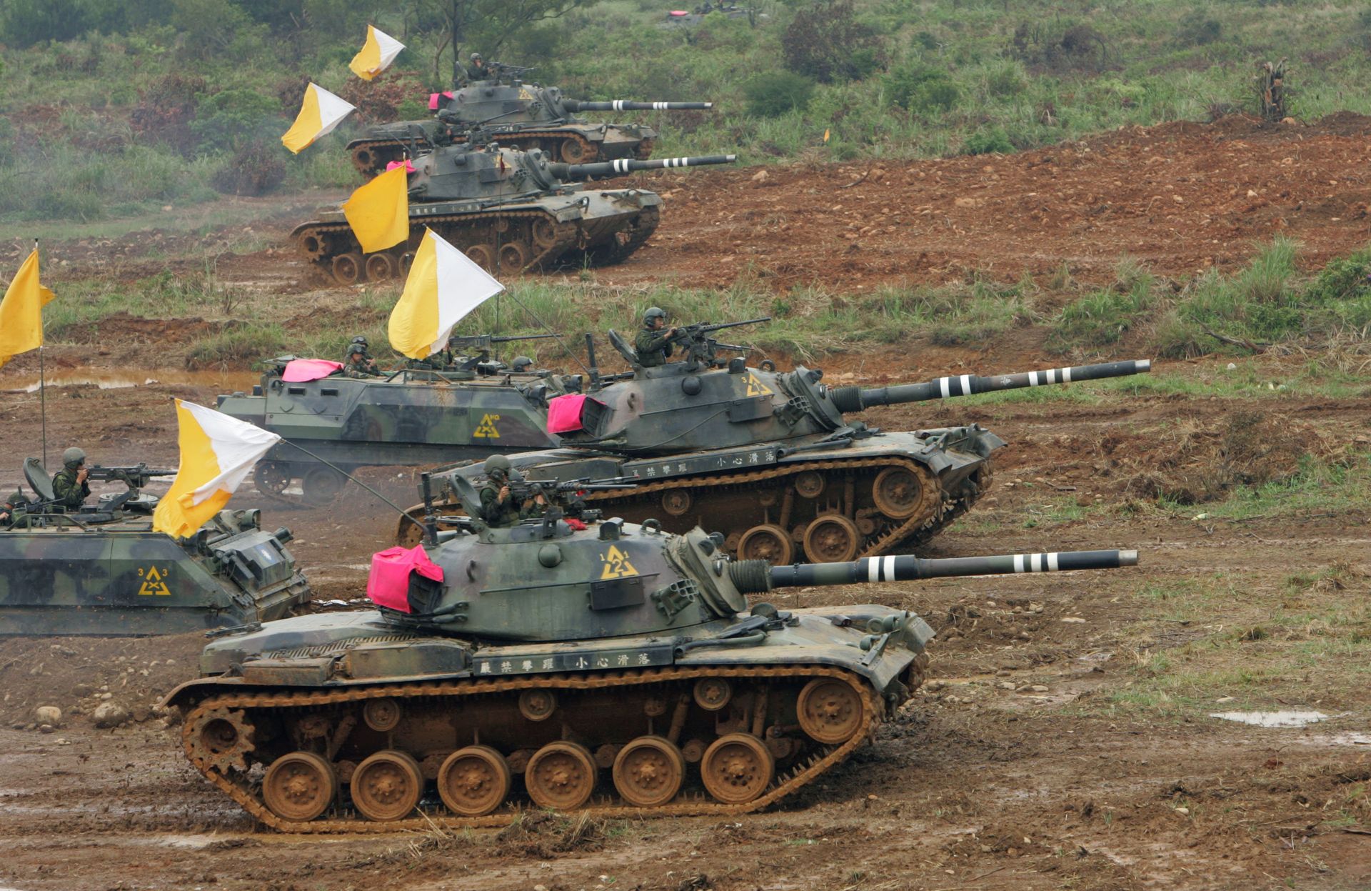  Taiwanese military maneuver U.S.-made M60 battle tanks during the annual Han Kuang military exercises in Hsinchu, northwestern Taiwan (File) - Sputnik International, 1920, 09.11.2021