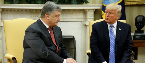 U.S. President Donald Trump (R) meets with Ukraine's President Petro Poroshenko in the Oval Office at the White House in Washington, U.S. June 20, 2017 U.S. President Donald Trump (R) meets with Ukraine's President Petro Poroshenko in the Oval Office at the White House in Washington, U.S. June 20, 2017 - Sputnik International