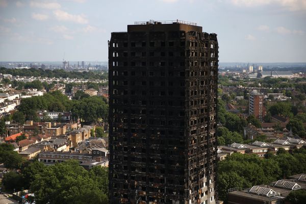 The burnt out remains of the Grenfell apartment tower are seen in North Kensington, London, Britain, June 18, 2017. The burnt out remains of the Grenfell apartment tower are seen in North Kensington, London, Britain, June 18, 2017. - Sputnik International