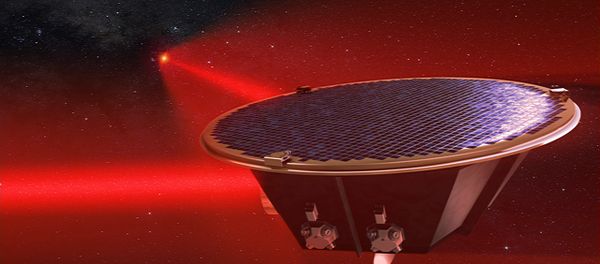 Artist's impression of a Laser Interferometer Space Antenna (LISA) mission concept spacecraft Artist's impression of a Laser Interferometer Space Antenna (LISA) mission concept spacecraft - Sputnik International