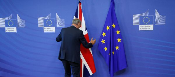 Flags are arranged at the EU headquarters as Britain and the EU launch Brexit talks in Brussels, June 19, 2017 Flags are arranged at the EU headquarters as Britain and the EU launch Brexit talks in Brussels, June 19, 2017 - Sputnik International