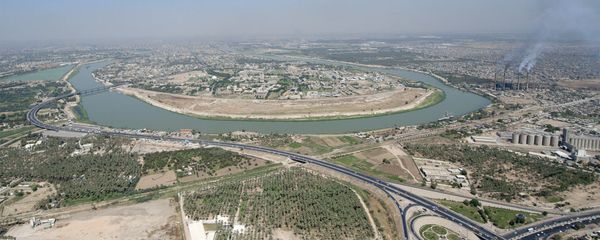 An aerial view of the Tigris River as it flows through Baghdad An aerial view of the Tigris River as it flows through Baghdad - Sputnik International