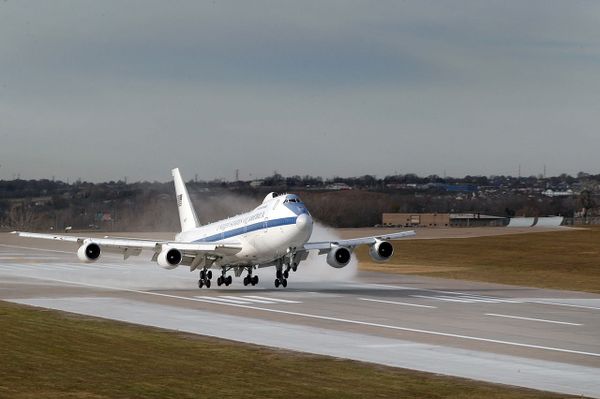 Boeing E-4B landing at Offutt AFB, Nebraska. Boeing E-4B landing at Offutt AFB, Nebraska. - Sputnik International