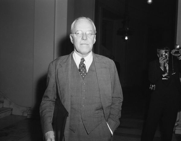 Allen Dulles, director of the Central Intelligence Agency, leaves the hearing room on Nov. 27, 1957, after giving closed door testimony before the senated preparedness subcommittee. Dulles told what Sen. Stuart Symington (D-Mo) called a sad and shocking story of the missile competition with Soviet Russia. Allen Dulles, director of the Central Intelligence Agency, leaves the hearing room on Nov. 27, 1957, after giving closed door testimony before the senated preparedness subcommittee. Dulles told what Sen. Stuart Symington (D-Mo) called a sad and shocking story of the missile competition with Soviet Russia. - Sputnik International