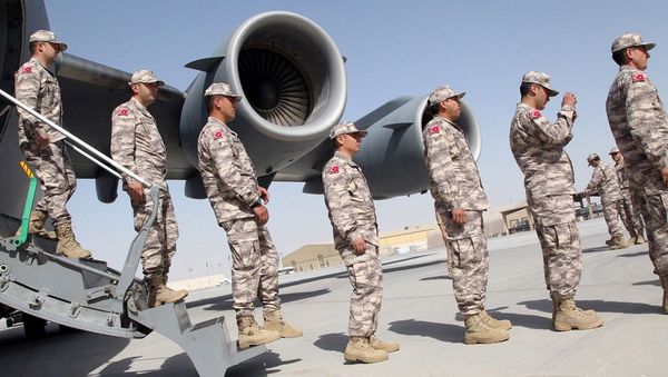 Turkish troops seen at their military base in Doha, Qatar June 23, 2017 - Sputnik International