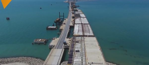 Crimean Bridge Construction Works Crimean Bridge Construction Works - Sputnik International