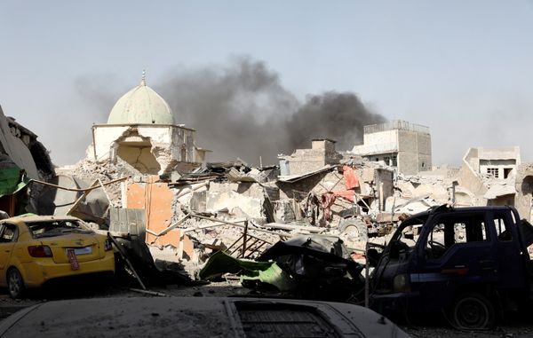 Smoke billows from the ruined Grand al-Nuri Mosque after it was retaken by the Iraqi forces at the Old City in Mosul, Iraq June 29, 2017 - Sputnik International