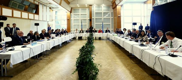 Overview at the start of the peace talks on divided Cyprus, under the supervision of the United Nations in the alpine resort of Crans-Montana, Switzerland June 28, 2017 Overview at the start of the peace talks on divided Cyprus, under the supervision of the United Nations in the alpine resort of Crans-Montana, Switzerland June 28, 2017 - Sputnik International