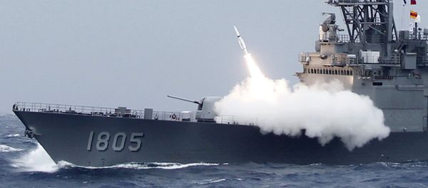 Taiwan's navy launch a surface-to-air SM-2 missile from a Kidd class destroyer during the Hai-Biao (Sea Dart) annual exercises off the northeastern coast of Taiwan, Thursday, Sept. 26, 2013 Taiwan's navy launch a surface-to-air SM-2 missile from a Kidd class destroyer during the Hai-Biao (Sea Dart) annual exercises off the northeastern coast of Taiwan, Thursday, Sept. 26, 2013 - Sputnik International