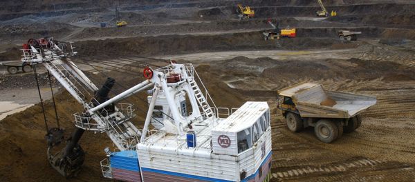 Pit of the Titimukhta gold ore deposit, which is owned by Polyus, a subsidiary of Russia's biggest gold mining company Polyus Gold - Sputnik International