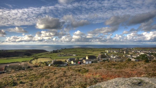 Looking out to sea past the Cornish village of St. Just. England - Sputnik International