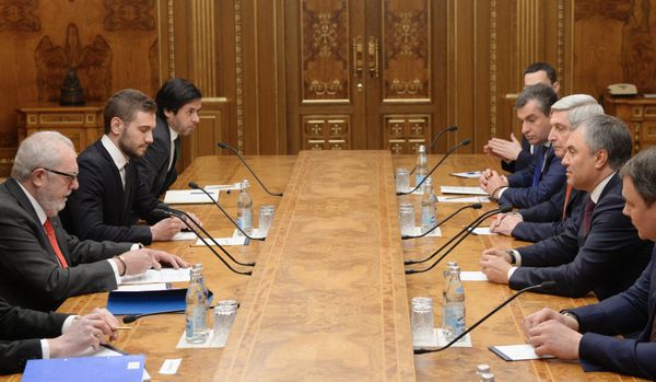 Russian State Duma Speaker Vyacheslav Volodin meets with PACE President Pedro Agramunt Russian State Duma Speaker Vyacheslav Volodin meets with PACE President Pedro Agramunt - Sputnik International