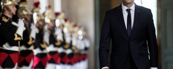 French President Emmanuel Macron walks through the Galerie des Bustes (Busts Gallery) to access the Versailles Palace's hemicycle for a special congress gathering both houses of parliament (National Assembly and Senate), near Paris, France, July 3, 2017. French President Emmanuel Macron walks through the Galerie des Bustes (Busts Gallery) to access the Versailles Palace's hemicycle for a special congress gathering both houses of parliament (National Assembly and Senate), near Paris, France, July 3, 2017. - Sputnik International