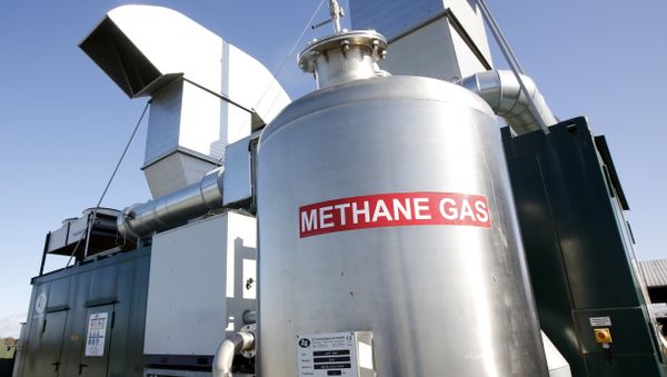 Methane digester at the New Hope Dairy in Galt, Calif. (File) Methane digester at the New Hope Dairy in Galt, Calif. (File) - Sputnik International