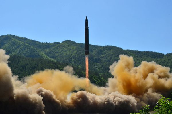 The intercontinental ballistic missile Hwasong-14 is seen during its test in this undated photo released by North Korea's Korean Central News Agency (KCNA) in Pyongyang, July 5 2017 The intercontinental ballistic missile Hwasong-14 is seen during its test in this undated photo released by North Korea's Korean Central News Agency (KCNA) in Pyongyang, July 5 2017 - Sputnik International