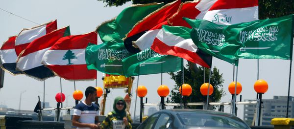 Flags of Arab states are seen along the Nile river ahead of a meeting of the foreign ministers of Egypt, Saudi Arabia, UAE, and Bahrain, in Cairo, Egypt July 5, 2017 - Sputnik International
