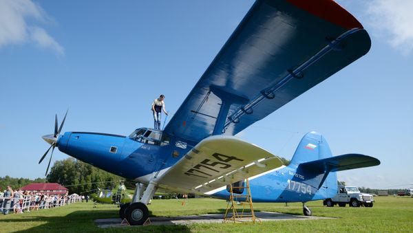 The AN-2-110 aircraft with Honeywell turboprop TPE-331-12 engines at the Mochishche airfield after modernization at the Chaplygin Siberian Aeronautical Research Institute - Sputnik International