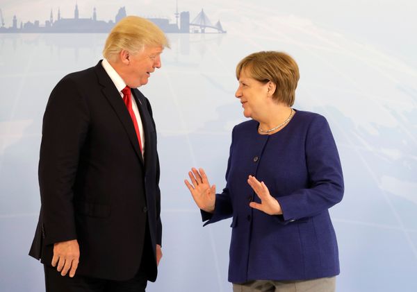 German Chancellor Angela Merkel meets U.S. President Donald Trump on the eve of the G-20 summit in Hamburg, Germany, July 6, 2017 German Chancellor Angela Merkel meets U.S. President Donald Trump on the eve of the G-20 summit in Hamburg, Germany, July 6, 2017 - Sputnik International