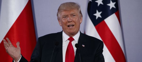 U.S. President Donald Trump speaks during a news conference with Polish President Andrzej Duda at Royal Castle, Thursday, July 6, 2017, in Warsaw - Sputnik International