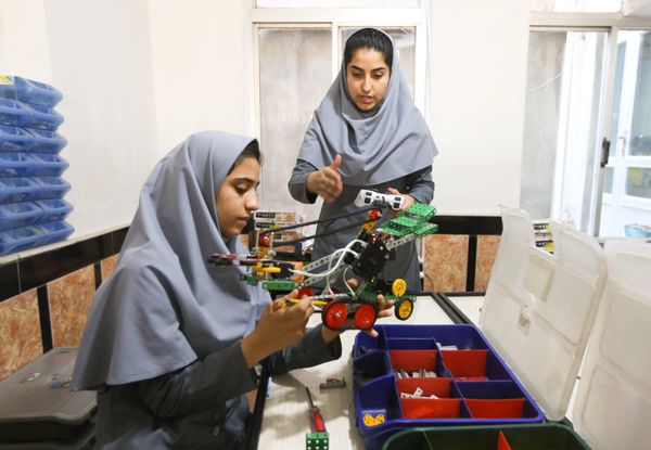 Members of Afghan robotics girls team who were denied entry into the United States for a robotics competition, work on their robots in Herat province, Afghanistan July 4, 2017 Members of Afghan robotics girls team who were denied entry into the United States for a robotics competition, work on their robots in Herat province, Afghanistan July 4, 2017 - Sputnik International