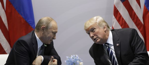 President Donald Trump meets with Russian President Vladimir Putin at the G20 Summit, Friday, July 7, 2017, in Hamburg - Sputnik International